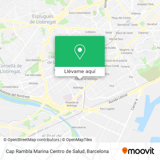 Mapa Cap Rambla Marina Centro de Salud