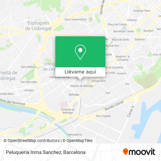 Mapa Peluqueria Inma Sanchez