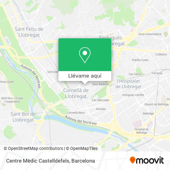 Mapa Centre Mèdic Castelldefels