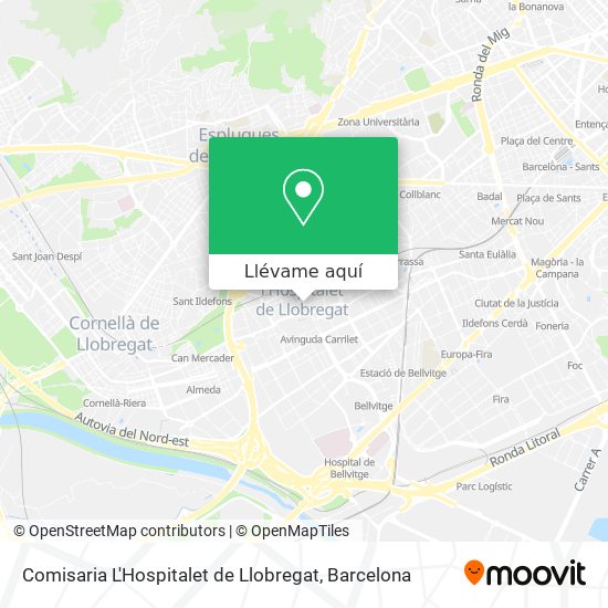 Mapa Comisaria L'Hospitalet de Llobregat