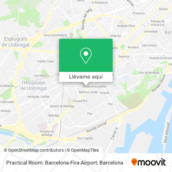 Mapa Practical Room: Barcelona-Fira-Airport