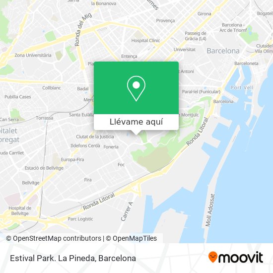 Mapa Estival Park. La Pineda