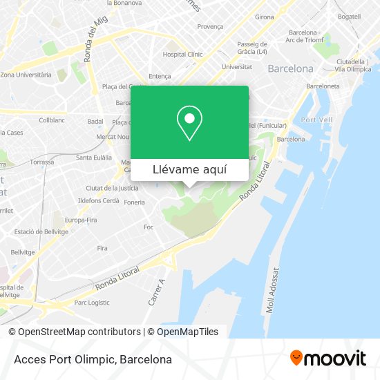 Mapa Acces Port Olimpic