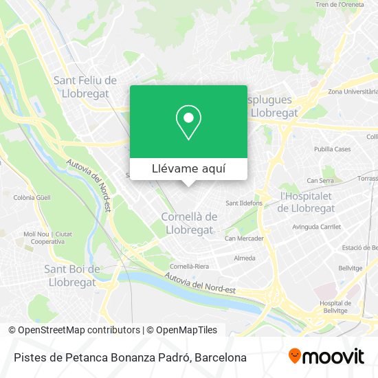 Mapa Pistes de Petanca Bonanza Padró