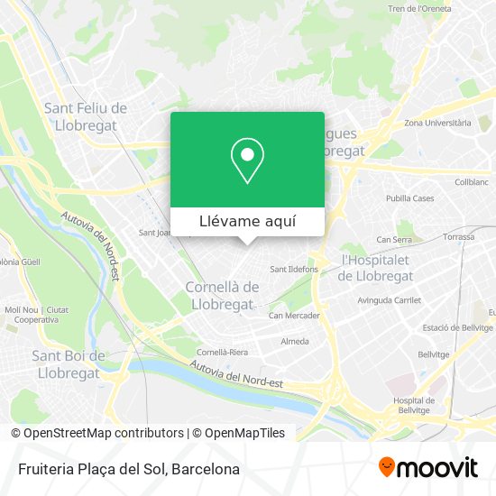 Mapa Fruiteria Plaça del Sol