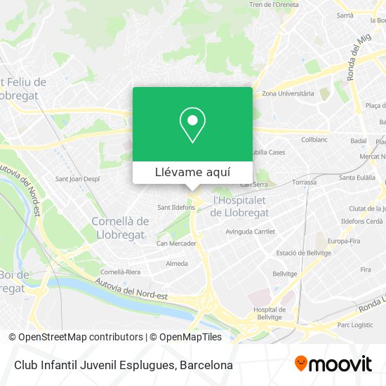 Mapa Club Infantil Juvenil Esplugues