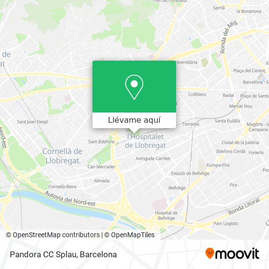 Mapa Pandora CC Splau