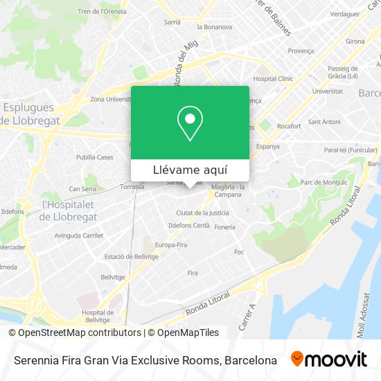 Mapa Serennia Fira Gran Via Exclusive Rooms