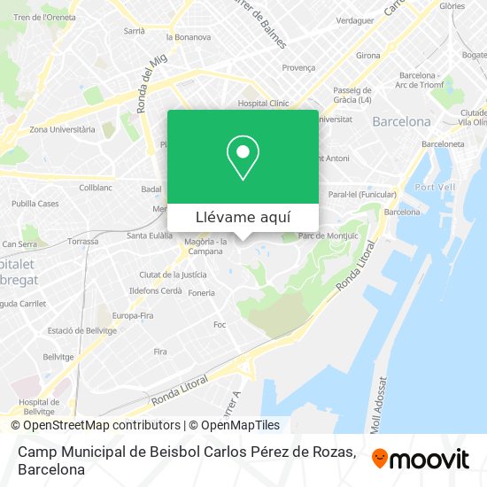 Mapa Camp Municipal de Beisbol Carlos Pérez de Rozas