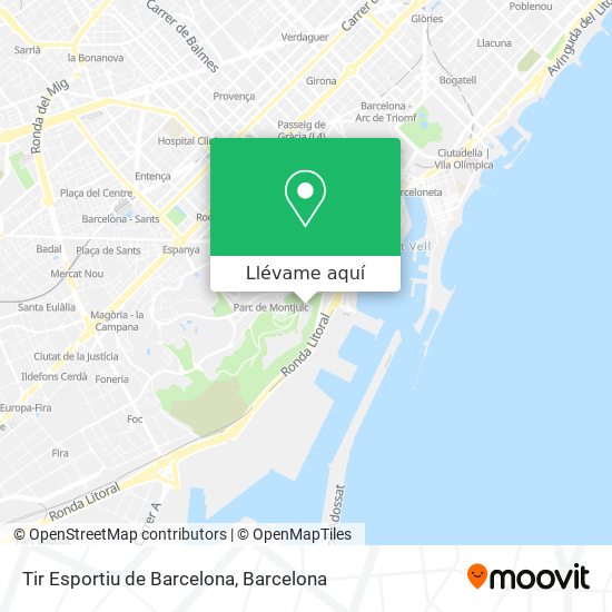 Mapa Tir Esportiu de Barcelona