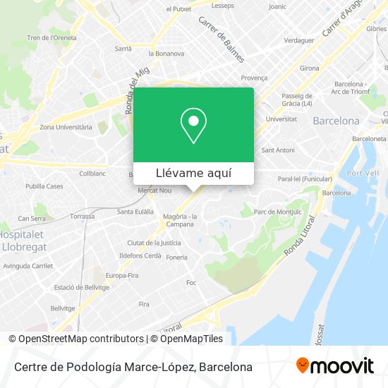 Mapa Certre de Podología Marce-López