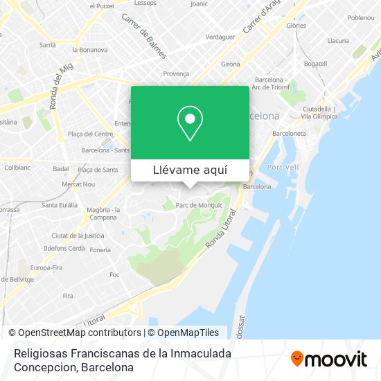 Mapa Religiosas Franciscanas de la Inmaculada Concepcion