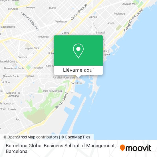 Mapa Barcelona Global Business School of Management