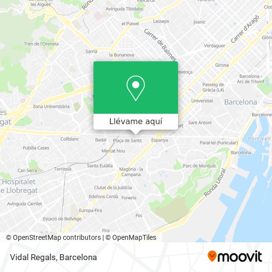 Mapa Vidal Regals