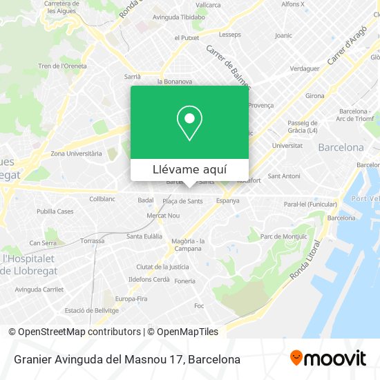 Mapa Granier Avinguda del Masnou 17