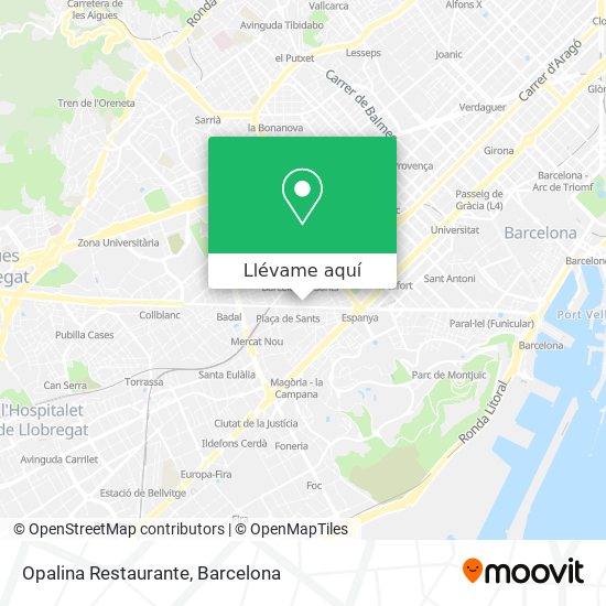 Mapa Opalina Restaurante