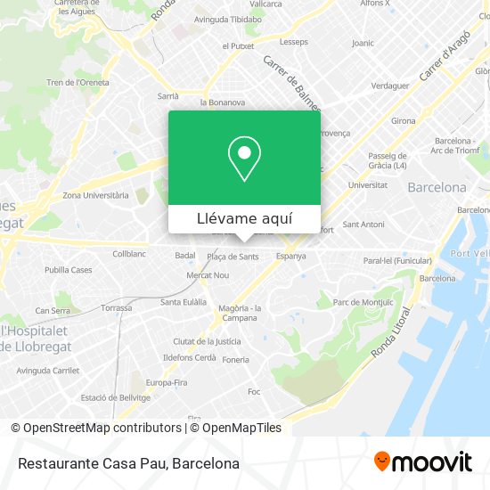 Mapa Restaurante Casa Pau