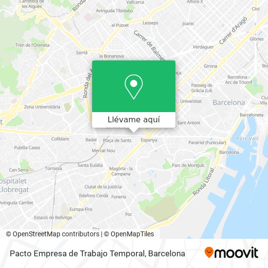 Cómo llegar a Pacto Empresa de Trabajo en Barcelona en Metro, Autobús o Tren?