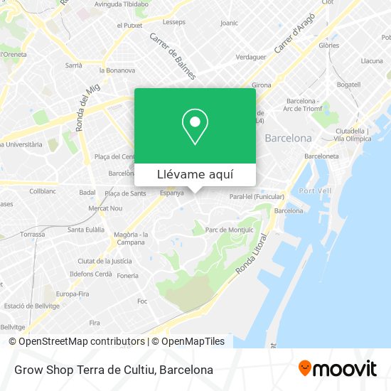 Mapa Grow Shop Terra de Cultiu