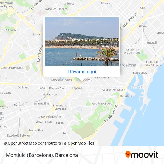 Mapa Montjuic (Barcelona)