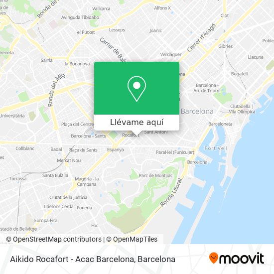 Mapa Aikido Rocafort - Acac Barcelona