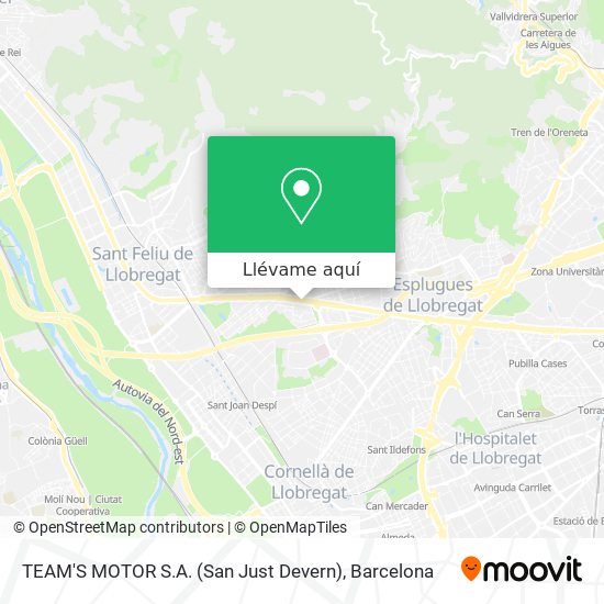 Mapa TEAM'S MOTOR S.A. (San Just Devern)