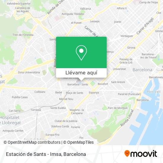 Mapa Estación de Sants - Imsa