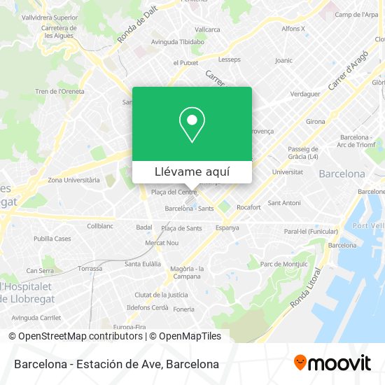 Mapa Barcelona - Estación de Ave