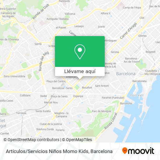 Mapa Artículos / Servicios Niños Momo Kids