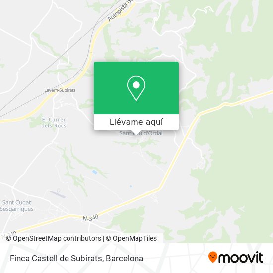 Mapa Finca Castell de Subirats