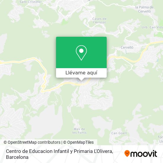 Mapa Centro de Educacion Infantil y Primaria L'Olivera