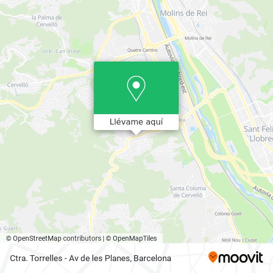Mapa Ctra. Torrelles - Av de les Planes