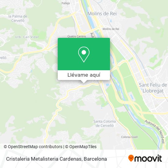 Mapa Cristaleria Metalisteria Cardenas