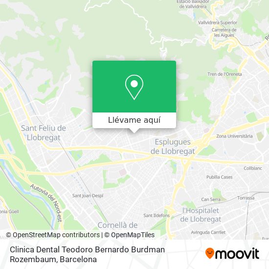 Mapa Clinica Dental Teodoro Bernardo Burdman Rozembaum