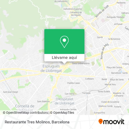 Mapa Restaurante Tres Molinos