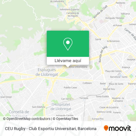 Mapa CEU Rugby - Club Esportiu Universitari