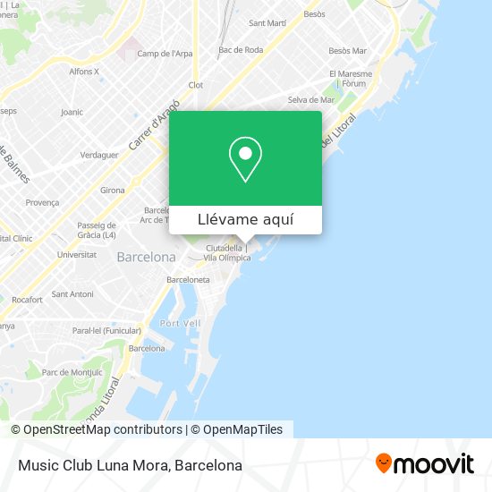 Mapa Music Club Luna Mora
