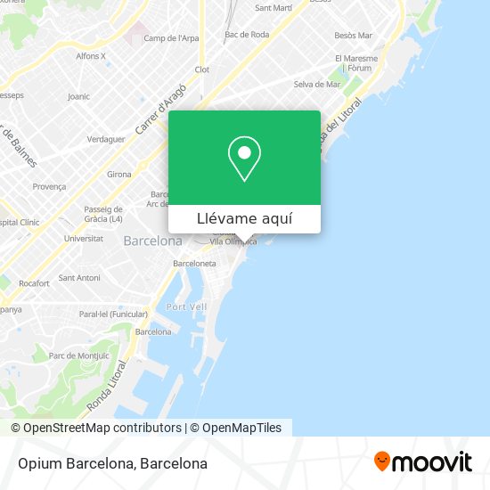 Mapa Opium Barcelona