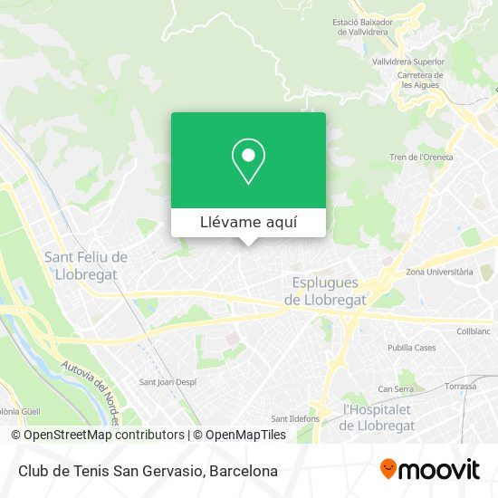 Mapa Club de Tenis San Gervasio