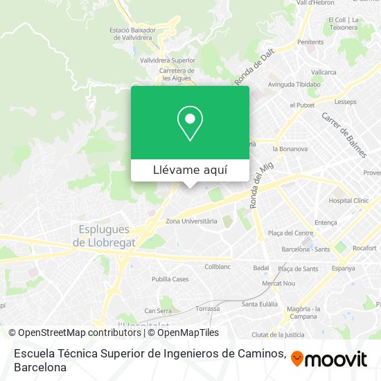 Mapa Escuela Técnica Superior de Ingenieros de Caminos