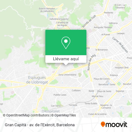 Mapa Gran Capità - av. de l'Exèrcit