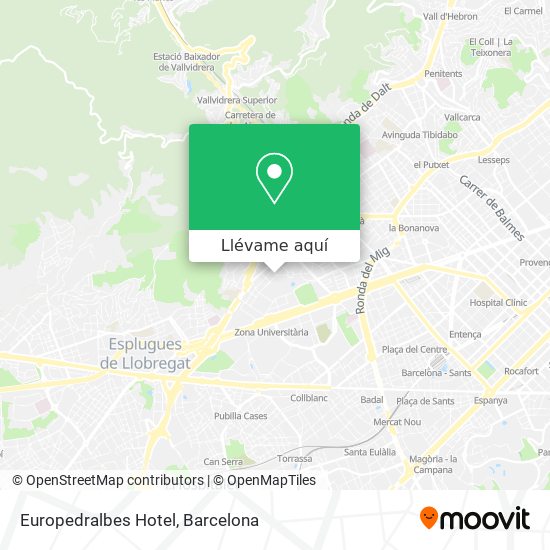 Mapa Europedralbes Hotel