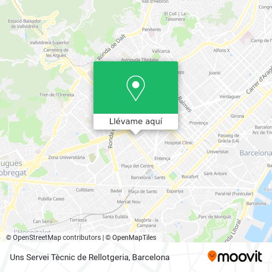 Mapa Uns Servei Tècnic de Rellotgeria