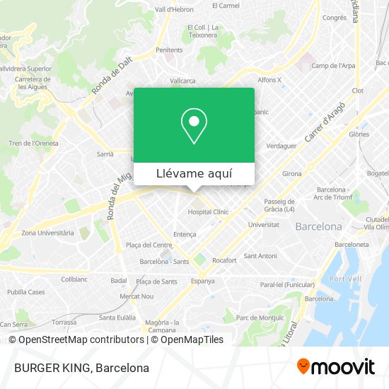 Mapa BURGER KING