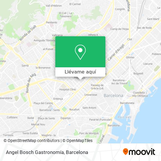 Mapa Angel Bosch Gastronomía