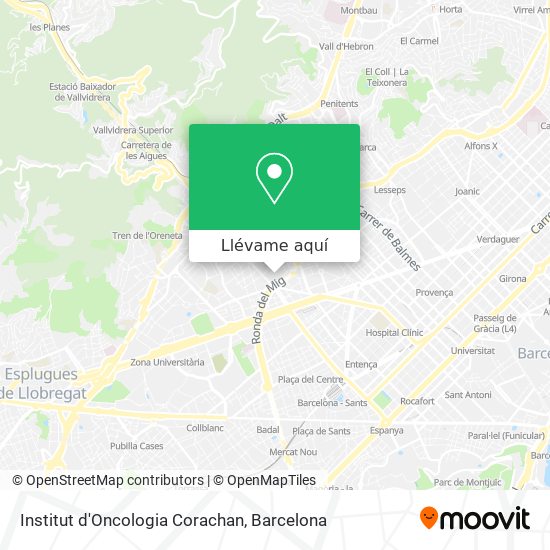 Mapa Institut d'Oncologia Corachan