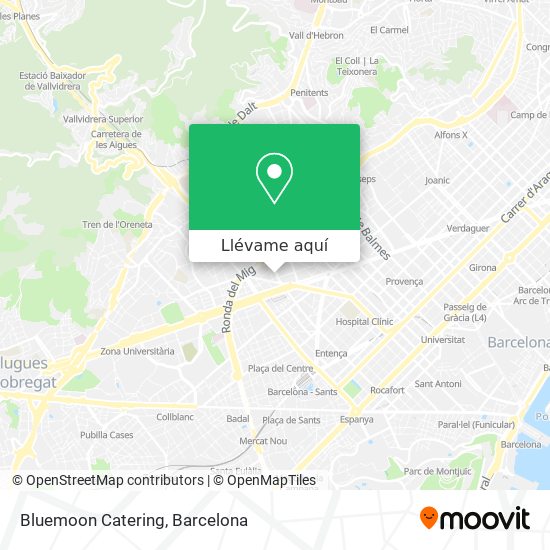 Mapa Bluemoon Catering