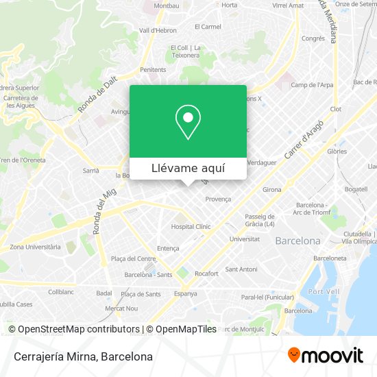 Mapa Cerrajería Mirna