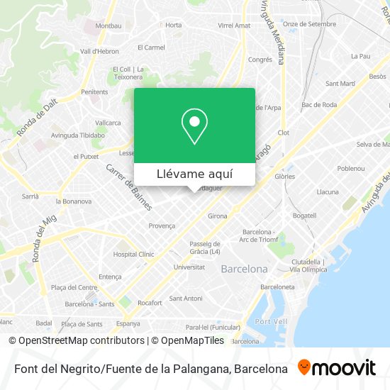 Mapa Font del Negrito / Fuente de la Palangana