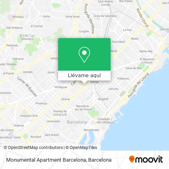 Mapa Monumental Apartment Barcelona